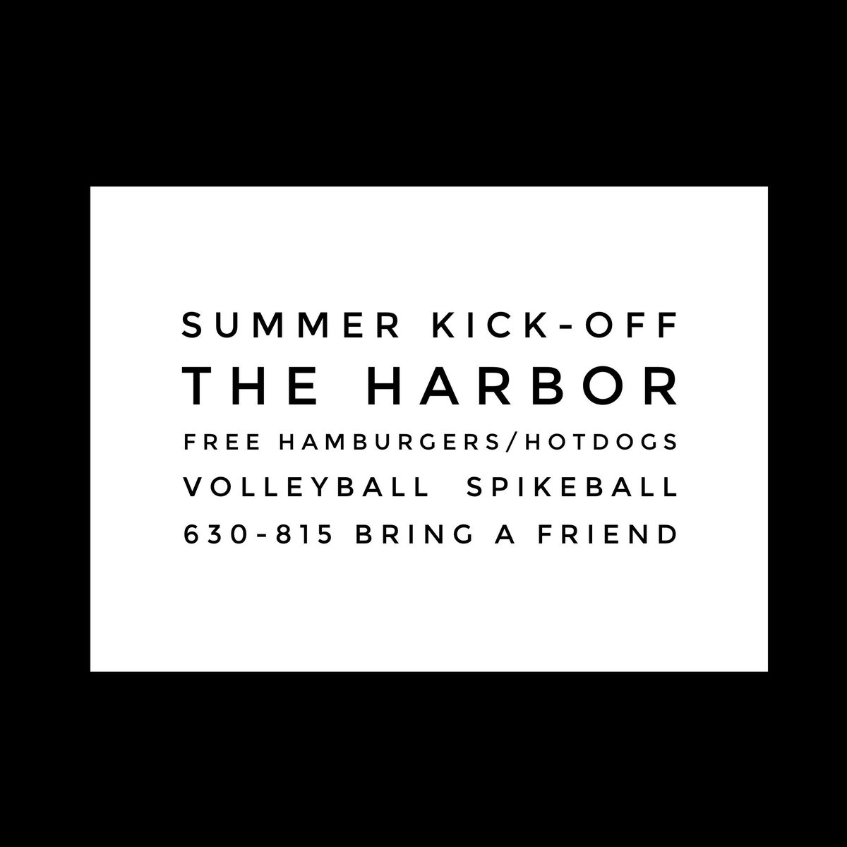 theharborhsm's tweet photo. Come hang out tonight! We have NEW volleyball sand! See you at 6:30. https://t.co/DH2Q2jSHrk