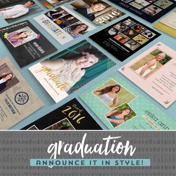 Need Graduation Announcements for your Senior? ow.ly/U2rp300A4ur see the designs we have today! #classof2016