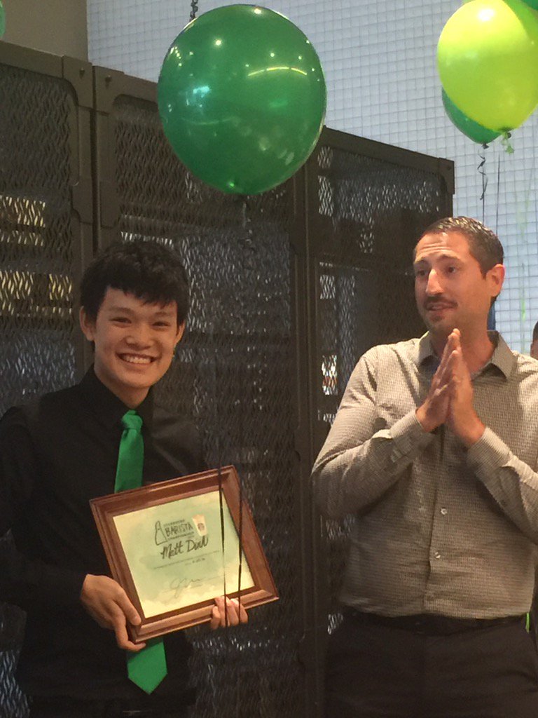 MarcelTodd's tweet photo. #starbuckschampion #tobeapartner @natekovach @j_thumann @YorkTraci  district 188 winner Matt Dinh from #13662 https://t.co/IVzvlr3Sct