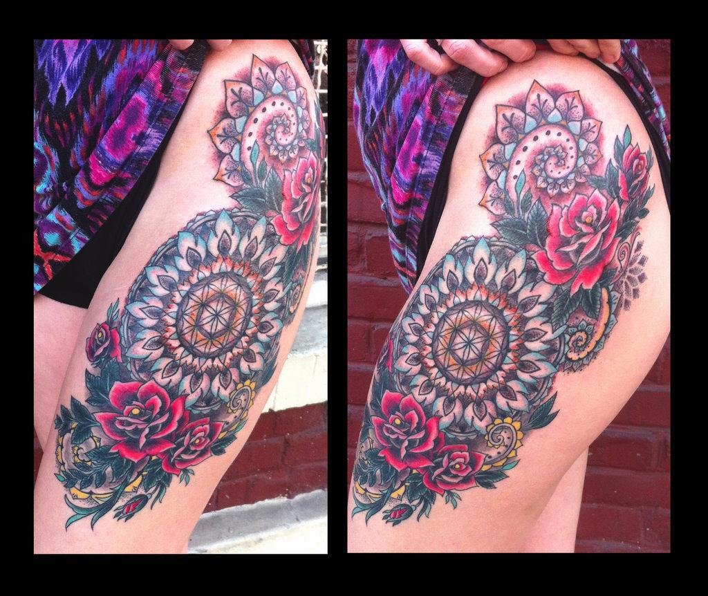 wisemoneyoption's tweet photo. Mandala and roses tattoo by Sadie Kennedy, Rose Golds Tattoo, San Francisco https://t.co/B7rkc3rVc9 #tattoos https://t.co/xoibDIB29V