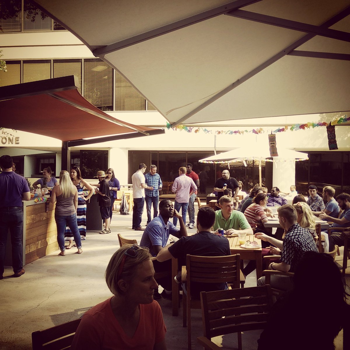 cordless's tweet image. At the #Salesfusion product launch party enjoying the spoils of war.