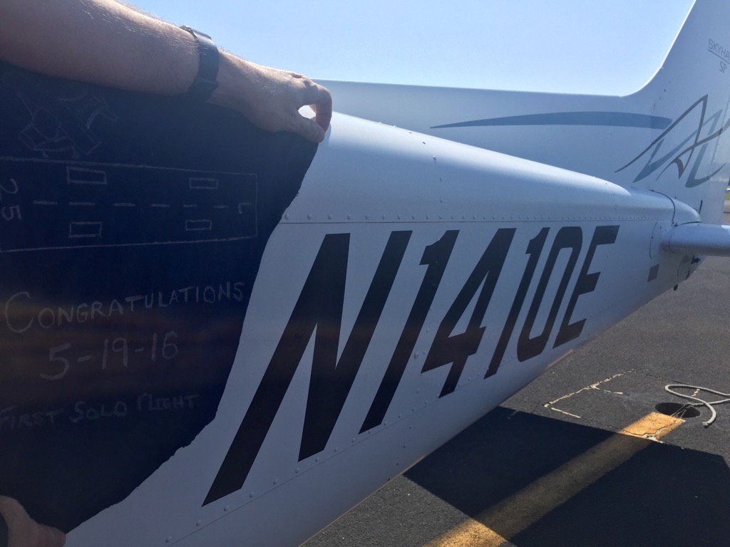 First student to solo came back in one piece. Still deciding who was more nervous! 😅