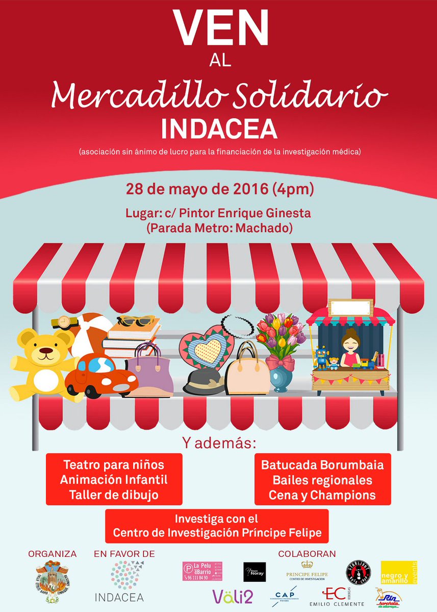 Con tan solo un retuit estarás ayudando al mercadillo solidario de @INDACEA_org ¿Nos ayudas con un RT? ¡¡Gracias!!