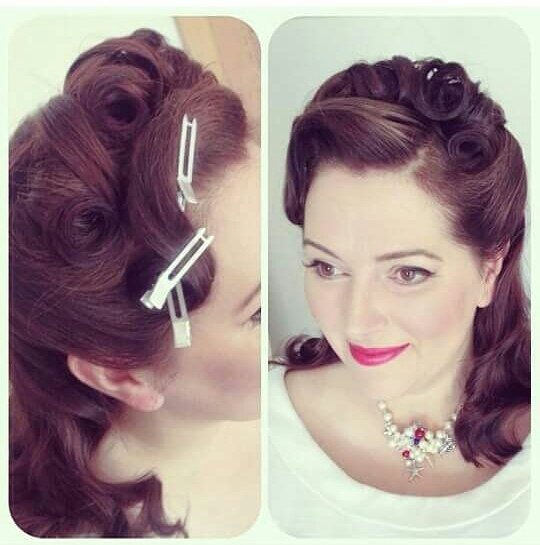 if you're looking for a vintage hairstylist, cannot recommend <a href="/LucillesLocks/">Lucille Needles</a> highly enough!! #weddinghour