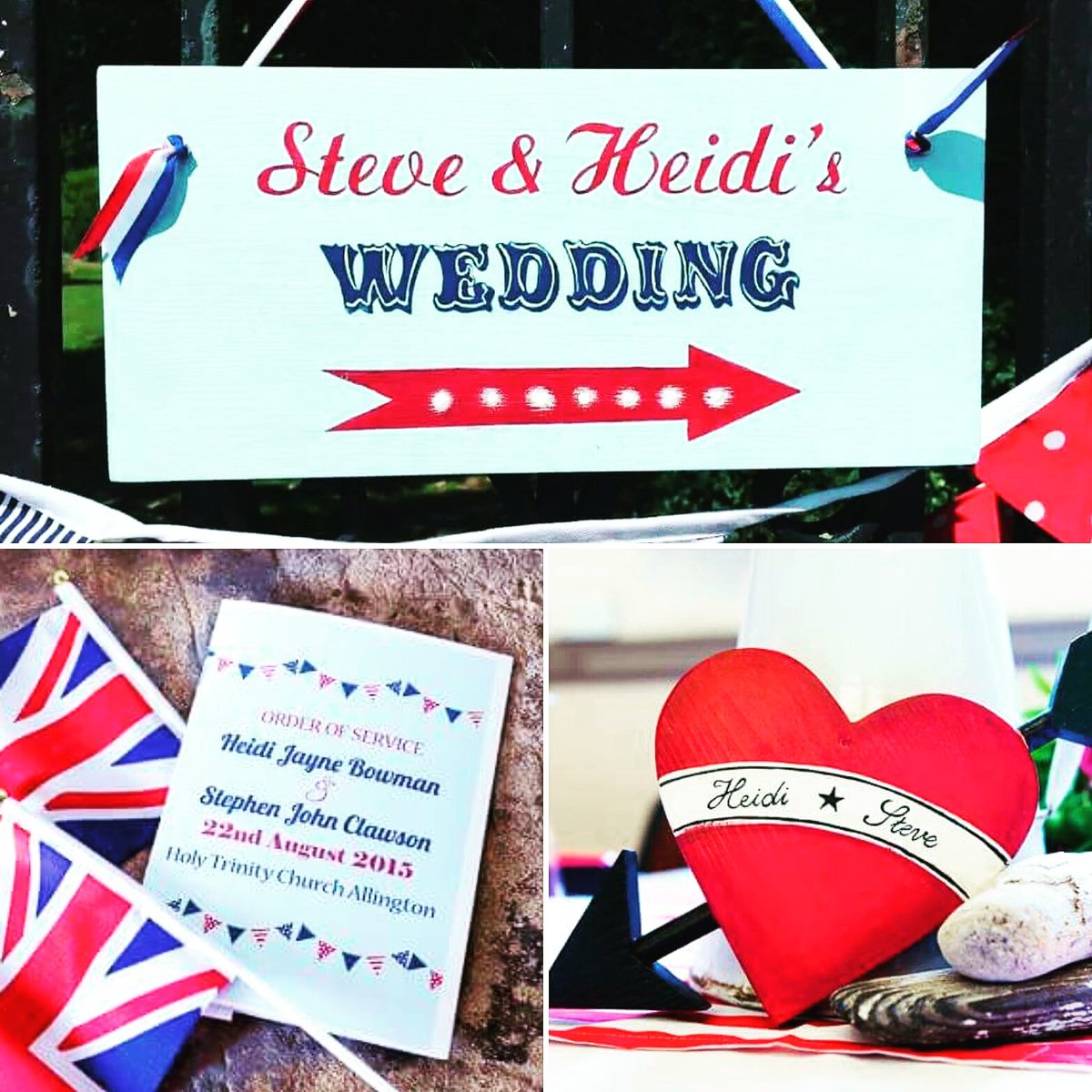 We did all the signs and decor for our own wedding last Summer #weddinghour #seasidewedding