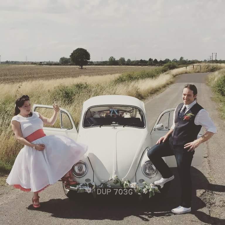 For the most beautiful vw beetle for your wedding, go talk to @alfievwweddings #vwbeetle #weddinghour #weddingcar