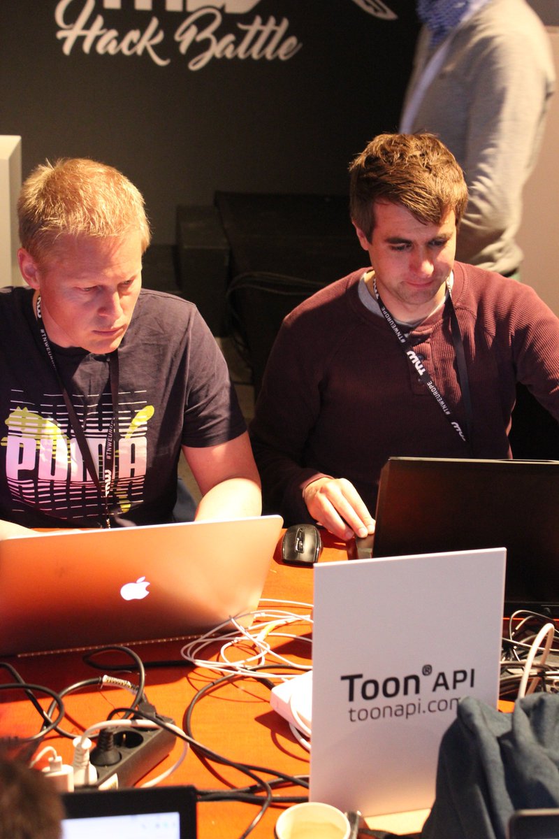 tomvanarman's tweet photo. Burning the midnight-oil with #TNWEurope Hack Battle #Toonapi  @toondev @TheNextWeb https://t.co/XXDF3pKVjo