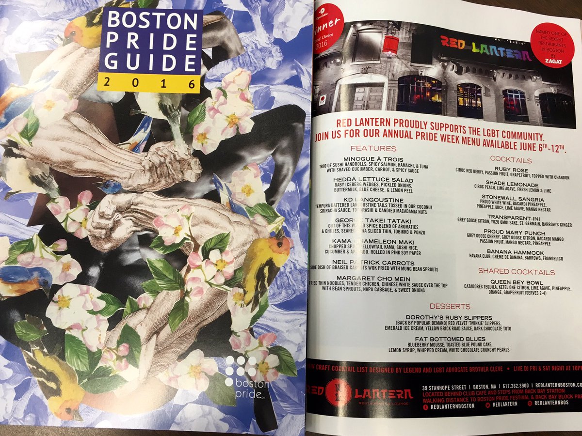 1JarrettHanley1's tweet photo. Look for our ad for this year's #RLPrideMenu in the @bostonpride #PrideGuide! #WickedProud #LGBTQ #Boston #Sushi https://t.co/Qe8AsRVn93