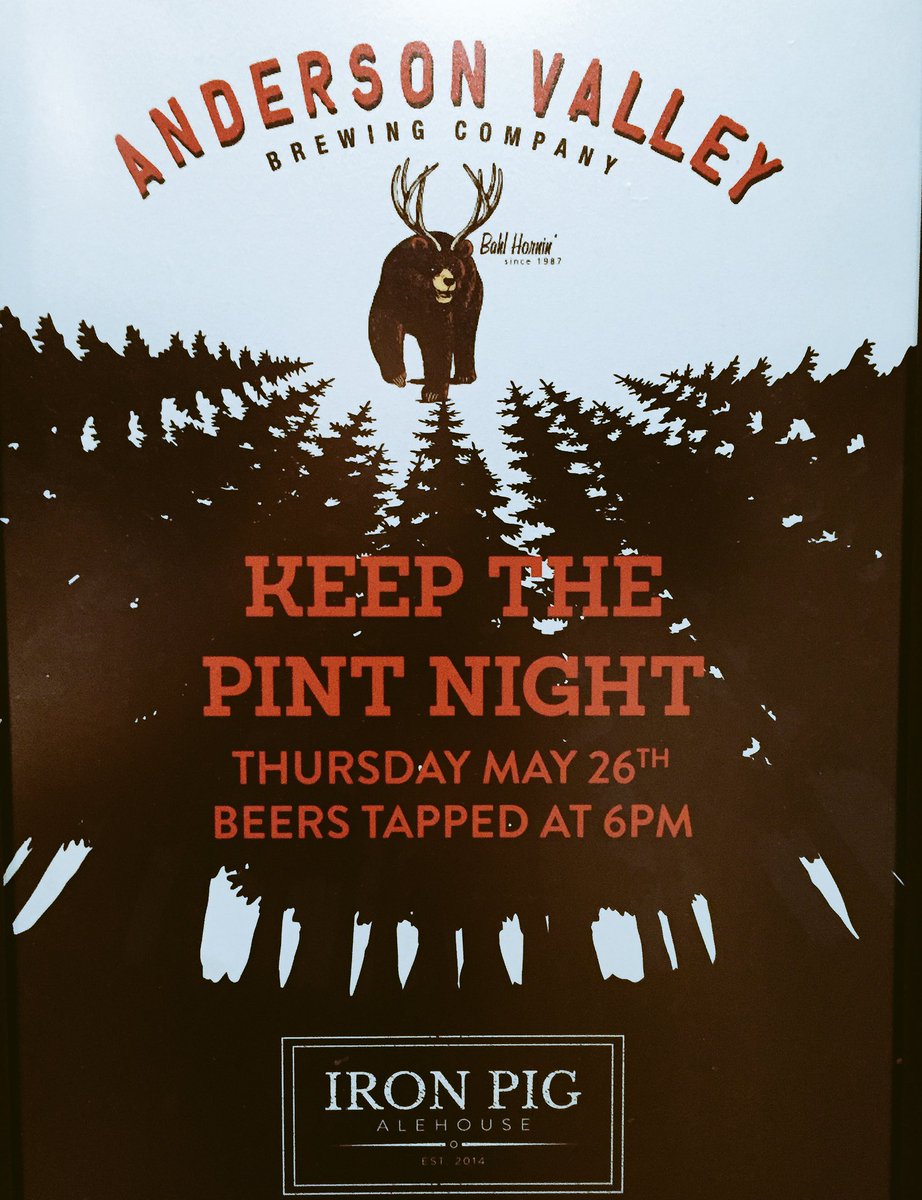 sethazz's tweet image. Tomorrow swing by for @avbc pint/keep the glass @IronPigAlehouse!  Pouring some special brews #craftbeer #sourbeer 🍻