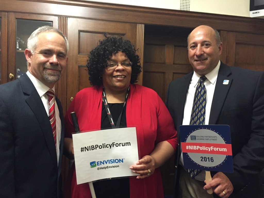 HelpEnvision's tweet photo. Thank you @CongHuelskamp for being part of #NIBPolicyForum and meeting with Envision! @NatIndBlind https://t.co/BRdradtYJk