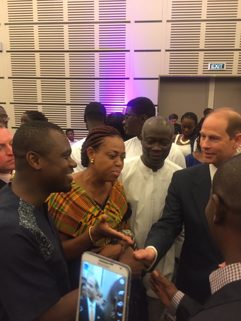 AbeikuSantana's tweet photo. Had a brief chart abt Tourism with HRH Prince Edward, Earl of Wessex this Evening at his Gala Reception. https://t.co/6XlHUULb6B