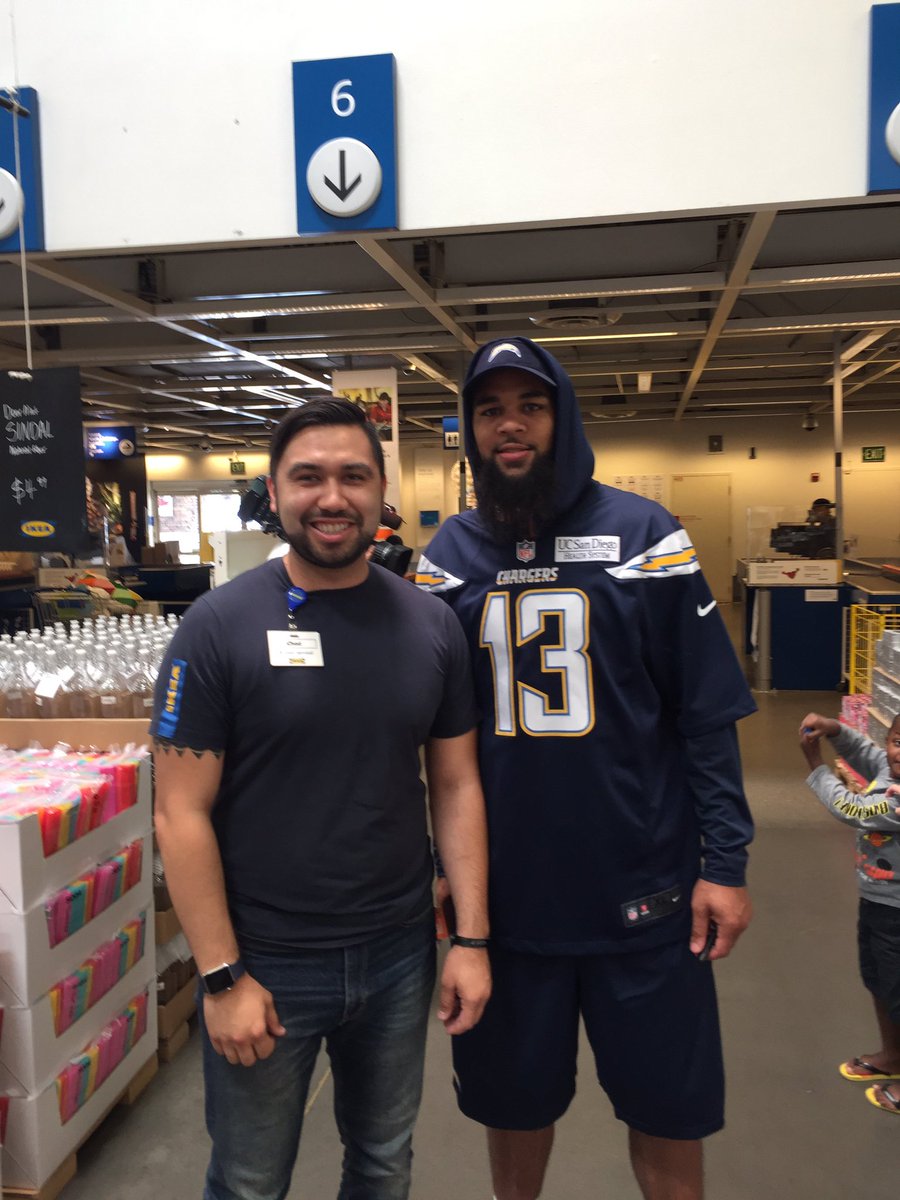 cperez723's tweet photo. @IKEA_SanDiego thank you @Chargers. Best WR in the game @Keenan13Allen  #ThankYouSD 💪🏼 #ChargerHeart ⚡️ https://t.co/kZ6AgwBx7z