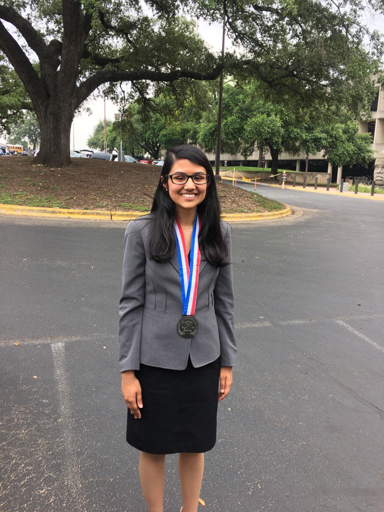 Abby Krishnan from Plano Sr wins 2nd place in UIL State Informative Speaking! Go cats!