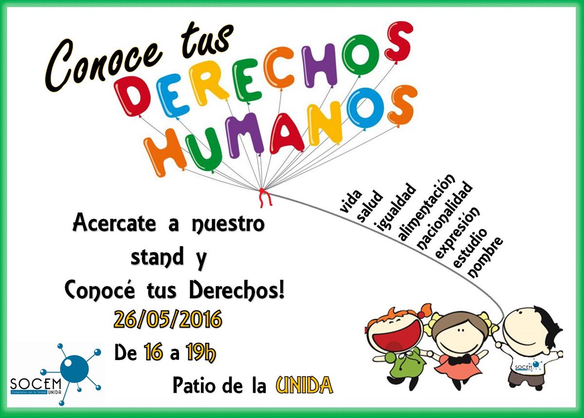 socem_unida's tweet photo. ¡TE ESPERAMOS! 🙌
#ConocetusDerechos 😊
#SOCEMUNIDA #DDHH https://t.co/tuBECd6eKO