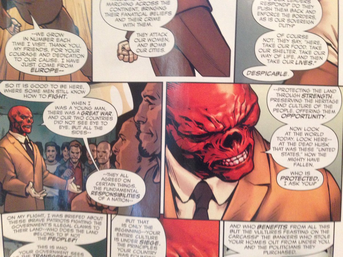 historycomics's tweet photo. New Captain America - wow - modern political allusion anyone? #sschat https://t.co/4TJ1RNQlXw