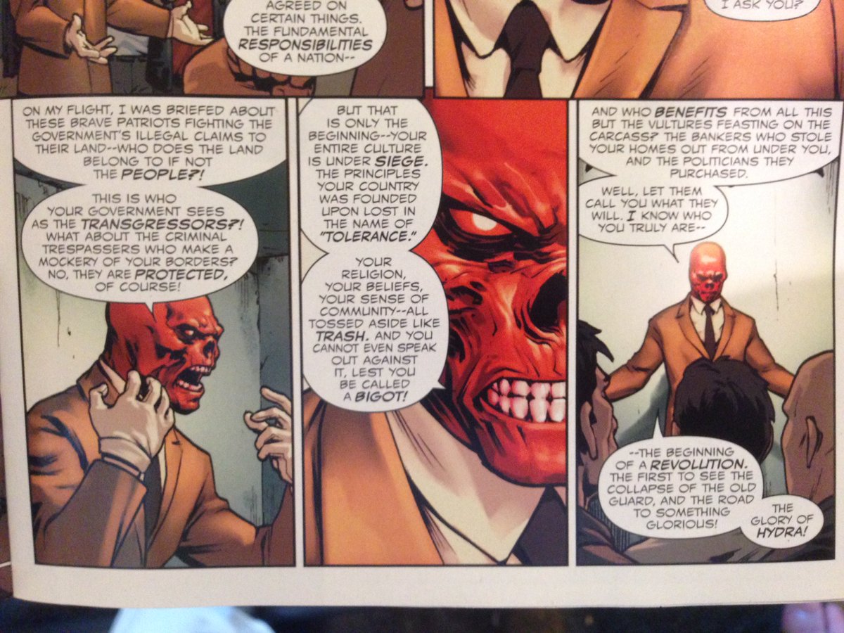 historycomics's tweet photo. New Captain America - wow - modern political allusion anyone? #sschat https://t.co/4TJ1RNQlXw
