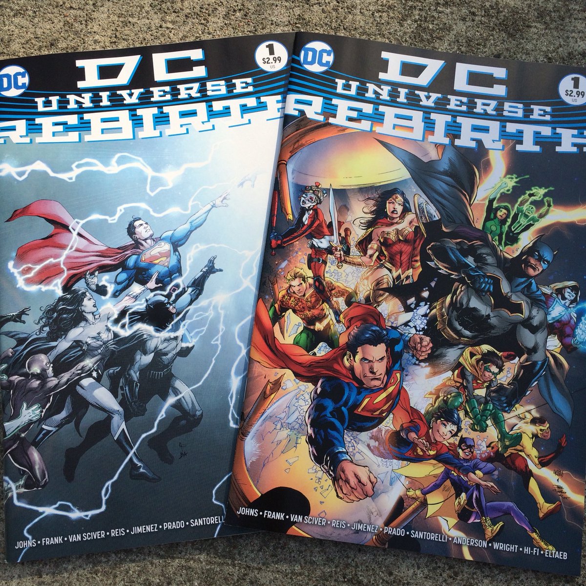 nerdaffair's tweet photo. Couldn't decide so I got both. #ncbd #newcomicbookday #dcuniverse #rebirth @CapsuleComic https://t.co/4c8wHpTdsn