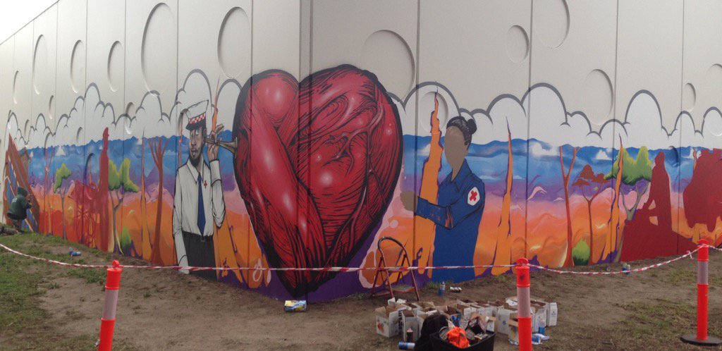 #signage #mural #Apprentice project <a href="/VUTrades/">VPoly Sunshine Trade</a> looking good