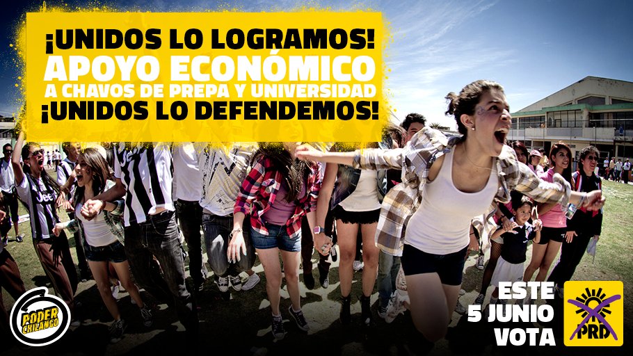 PoderChilangoMx's tweet photo. Porque nos importa el futuro de los jóvenes de la #CDMX Por una ciudad con igualdad de oportunidades #VotaPRD https://t.co/vvpIAVg65m