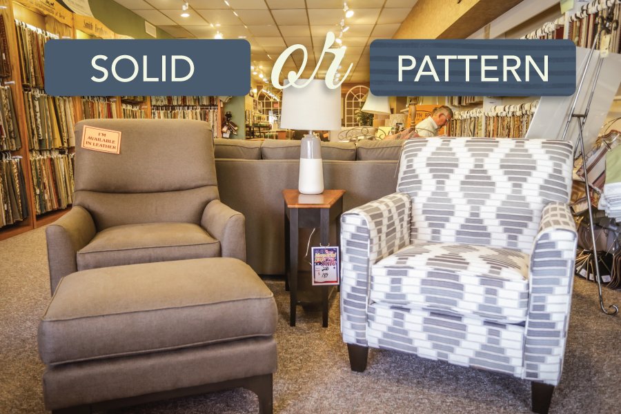 Would you choose a chair with a solid color or patterned fabric? #interiordesign #furniture