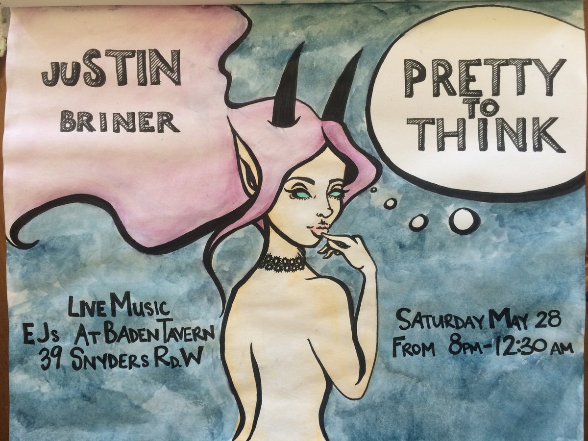 EDPdrummer's tweet photo. I’m playing this show with @pretty_to_think and @jbrines3 Saturday at 8pm. @EJsatBaden. Let’s go! https://t.co/nkXz874mq9