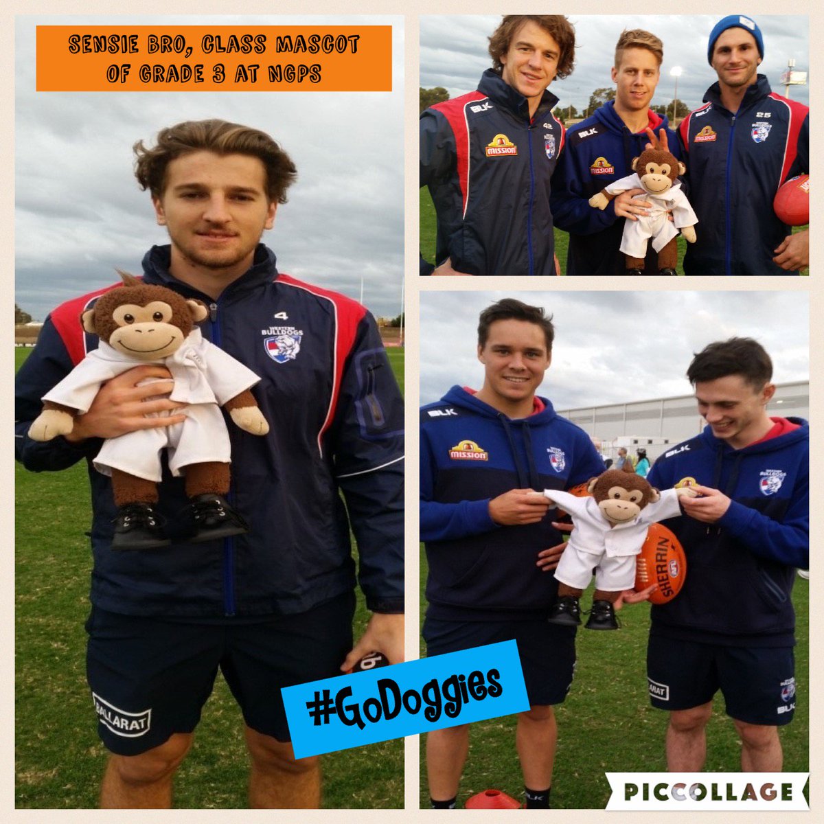 murphydrew_'s tweet photo. Thanks @MBontempelli4 &amp; @westernbulldogs for posing with our mascot. Kids loved hearing about his adventures. https://t.co/vQhJtedzmA