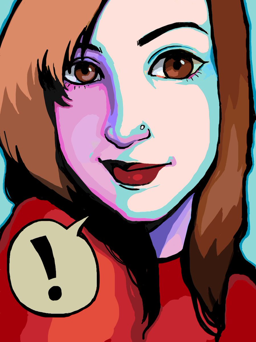 FrenchGirlsApp's tweet photo. Reply with a caption for the artwork! Drawing by Katsuvy #captionthephoto #portrait #popart #iphonearts https://t.co/yah7ulgWLK