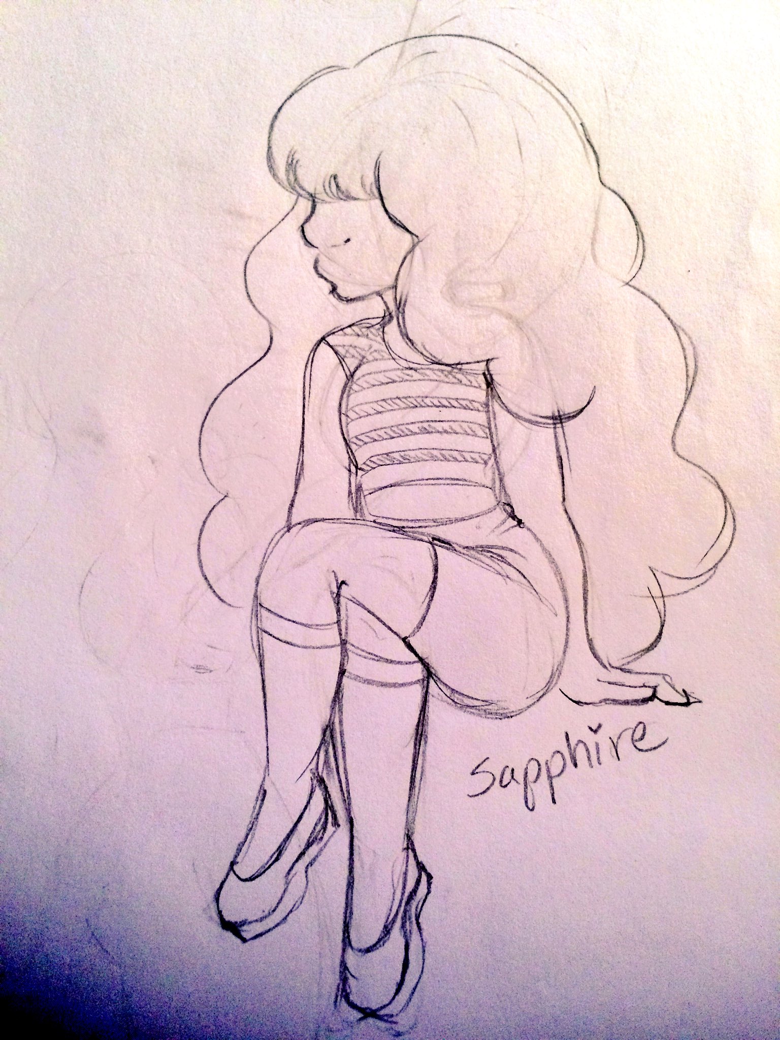 “I don't remember drawing this cute lil Sapphire but here you go!✨”