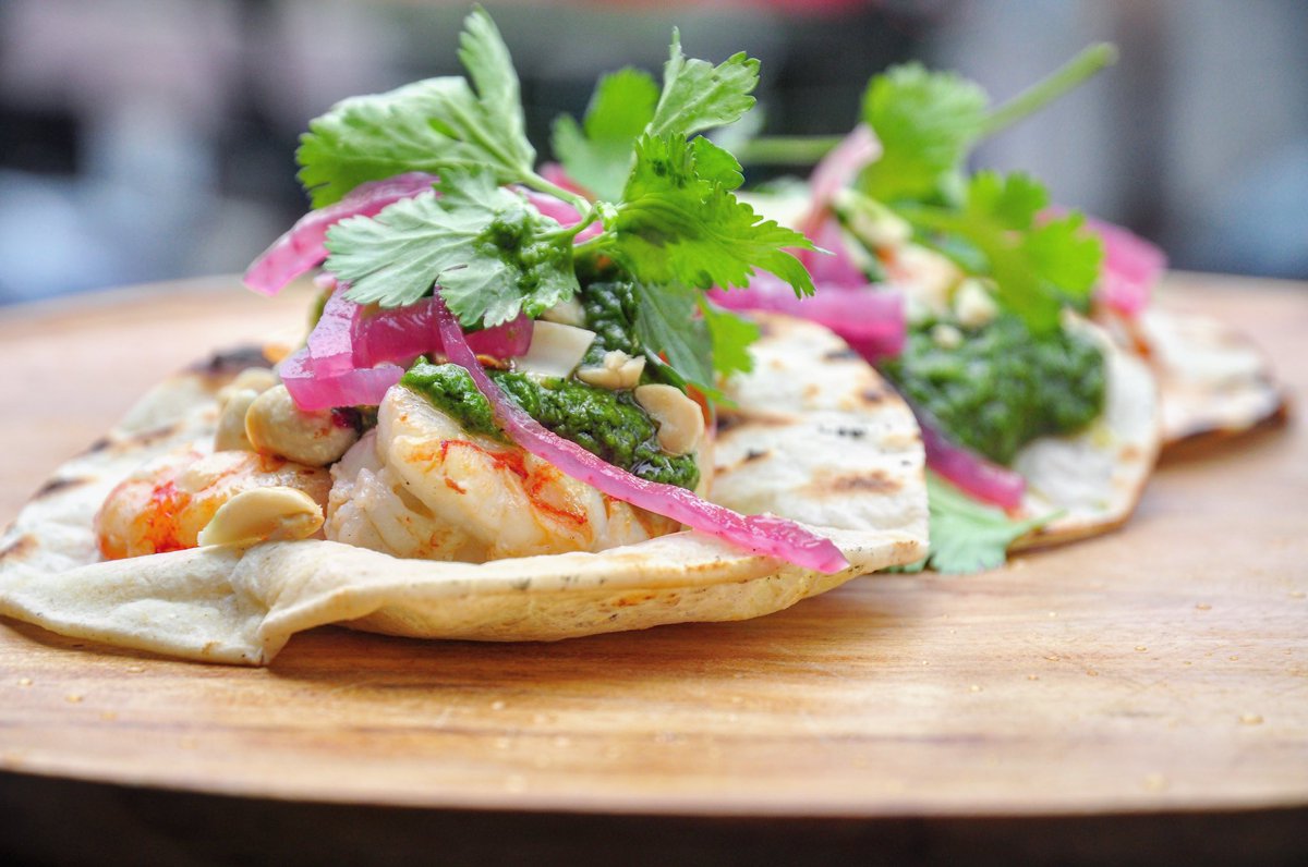 Tacos are always a good idea #prawn #taco #happyhour #dinner #kitsilano #patio #pacificnorthwest #pnw #vancouver