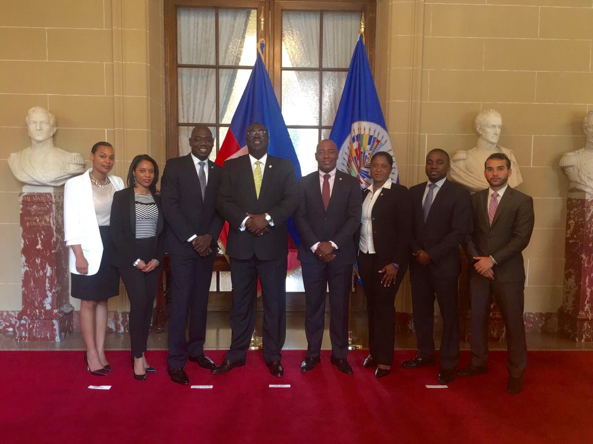 missionhaitioas's tweet photo. Adieux officiels au représentant permanent d'Haïti à l'OEA, Amb. Bocchit Edmond. / Official Farewell to Amb Edmond. https://t.co/lGXzjUrHZX