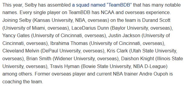 Every player on <a href="/joshselby32/">Josh Selby</a>'s #TeamBDB plays professionally overseas. Here's their squad: basketballinsiders.com/nba-pm-josh-se…
