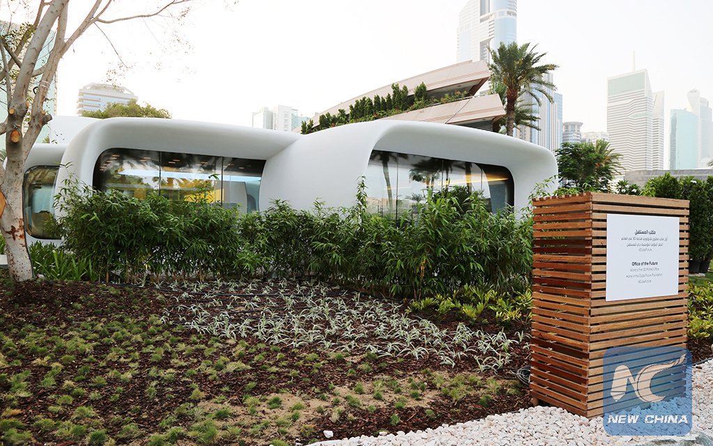 Future office! World's 1st #3D printed office set up within 3 weeks shown in #Dubai