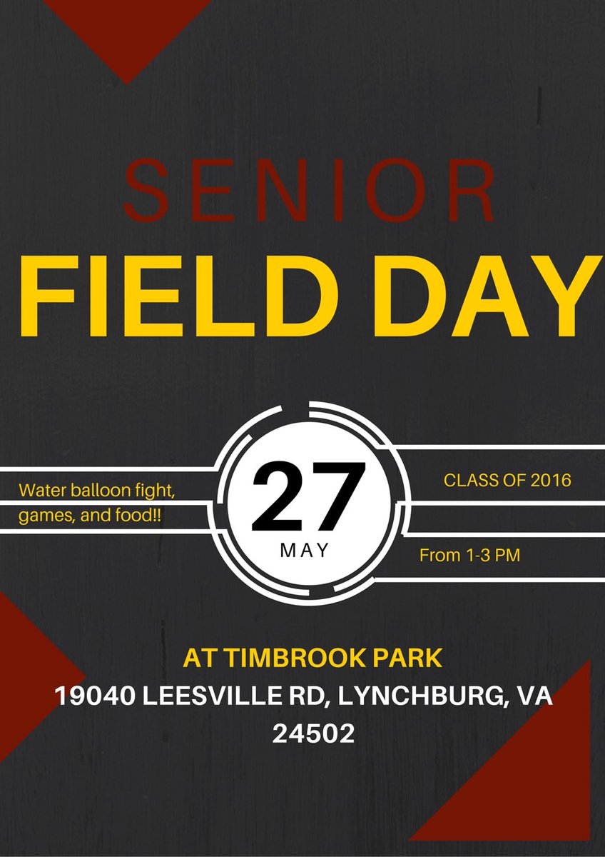 Brookville2016's tweet photo. Senior field day!! Comment if you are willing to donate anything https://t.co/Ak2kQ7Widw