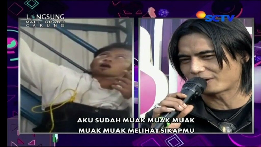 dahSyatMusik789's tweet photo. Sekarang giliran @charly_setia8 @SETIABAND_TWETT yang dibikin geli pas duet sama Yoncha! #Nginbox https://t.co/4DzNWsbY3Y