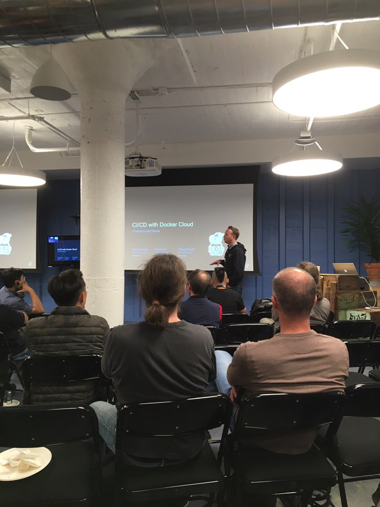 AshlynnPolini's tweet image. Kicking off #dockercloud meetup w @pkennedyr @docker CaaS use cases. Meet the Cloud team next month at #dockercon!