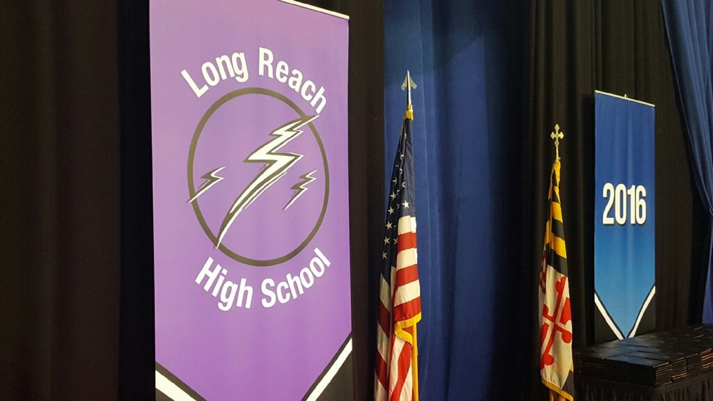 CalvinBallTeam's tweet photo. Lightning takes stage &amp; we gain new fam of @hcpss_lrhs grads. Loved purple robes &amp; kudos on Purple Rain performance! https://t.co/sWBuWiXgMq