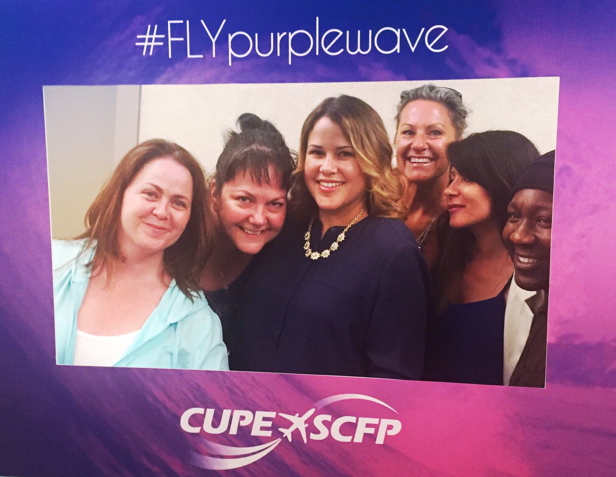 carrielynnpoole's tweet photo. #flypurplewave doesn't quit at #CUPEON16 with @CandaceRennick #solidarity https://t.co/31j2753P7o