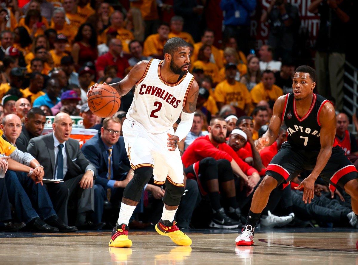 NBA's tweet photo. .@cavs up big, 100-60 over the @Raptors heading to the 4th quarter of Game 5 on ESPN! #CAVSvRAPTORS #NBAPlayoffs https://t.co/FHbajsgDk3