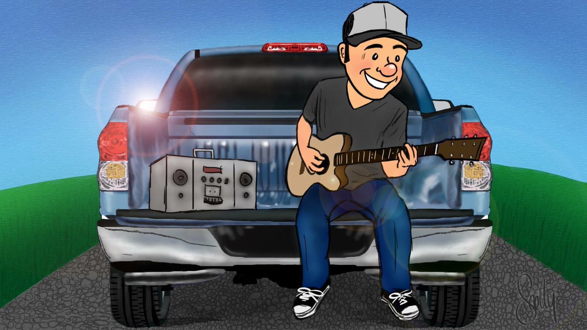 Some awesomely cool artwork from <a href="/scottykipfer/">Scotty Kipfer</a> for <a href="/TrudellMike/">Mike Trudell</a> in honour of his upcoming single #BoomBox