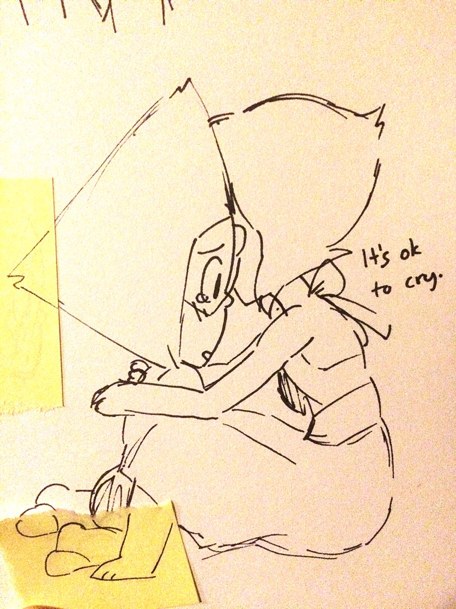 “"I'm just missin Homeworld again Lazuli! Nothing to worry about!"
...
"Aha..ah.. why won't the tears stop?.. Weird!"”