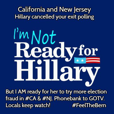 FreedomFriesInc's tweet photo. Each day more ppl in #CA & other states vote early! Pls keep up the phonebanking 4 Bernie #RiskyHillary #SafeBernie https://t.co/jo0yc9S0w7