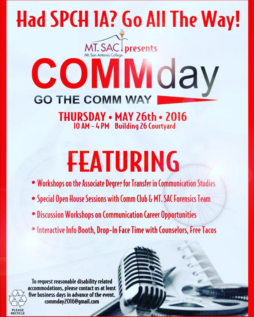 MtSACCommClub's tweet photo. Remember to top by our booth tomorrow ! https://t.co/sC7u1e8gRQ