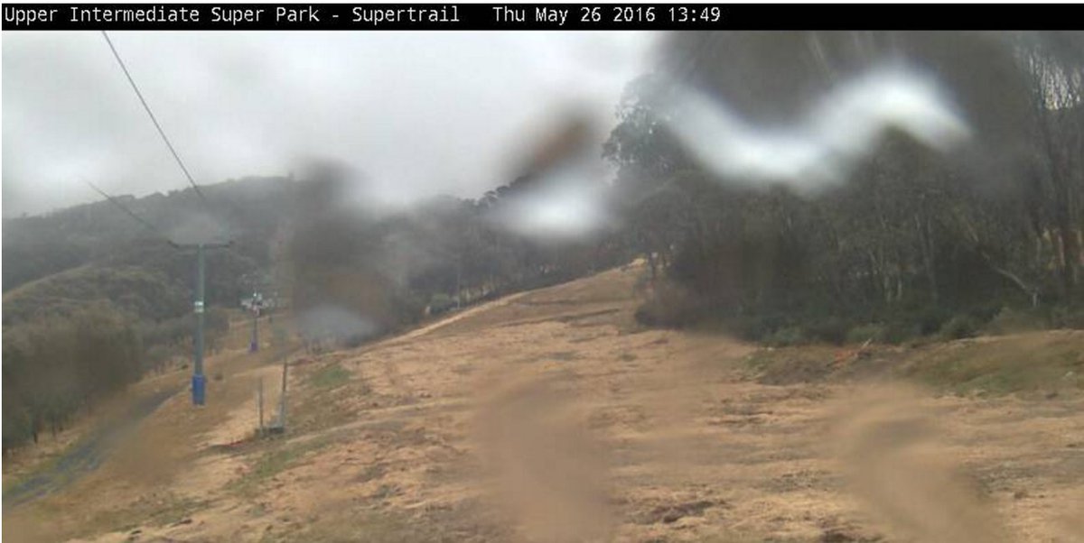 bit of snow up top. Rain in village