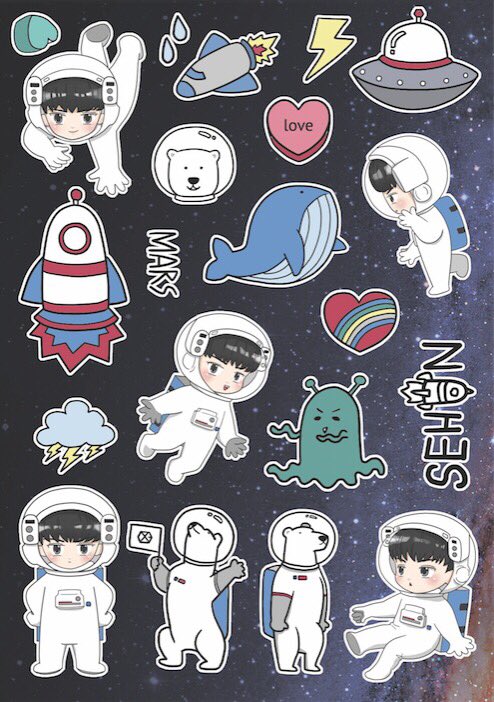 MARSSEHUN's tweet image. In stock~ Sticker(A5size) selling as 3USD+worldwide shipping if you interest please email me &amp;gt; marssehun@naver.com