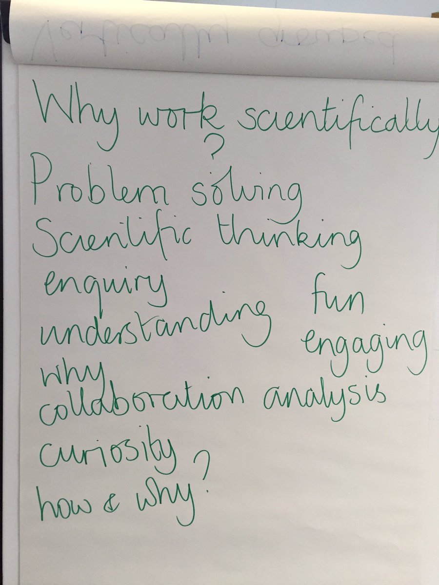 NeedhamL56's tweet photo. Why work scientifically? Answers from our @STEMLearningUK session today https://t.co/dZRkHz6cRH