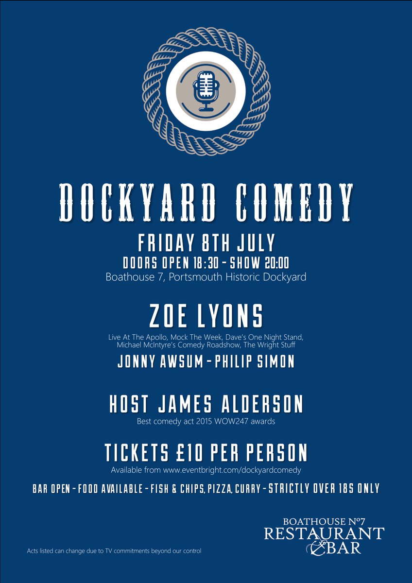 Grab your tickets for Portsmouth's new Comedy Night arriving 8th July! bit.ly/1TFYUoy <a href="/WhatsOnPompey/">What's On Pompey</a>