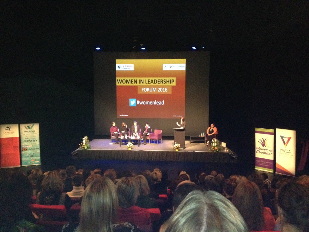 elisewenden's tweet photo. 'Women in Leadership' forum #womenlead @YWCAAlbWodonga @greenbus #inditalks @DocLambertSays @latrobe https://t.co/66YS03A0ne