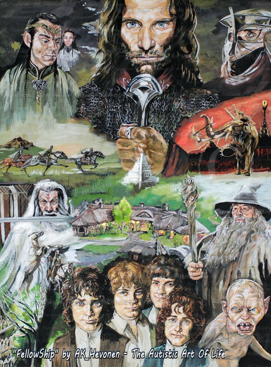 Esp.digged out4 <a href="/mariacri1970/">Mariacris Denicolai</a> but ofCourse all who love #LOTR &amp; #Tolkien Painted on @GERSTAECKER_DE #fellowship