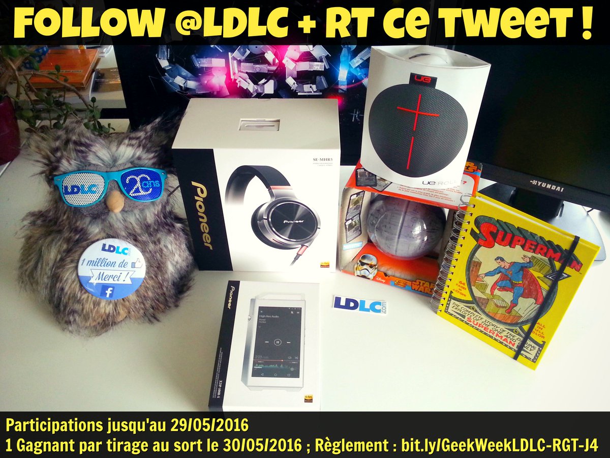 LDLC's tweet image. [JEU] #GeekWeekLDLC 🤖 Un lecteur audio HD Pioneer et + encore à gagner ! FOLLOW + RT ! 👉 bit.ly/GeekWeekLDLC-P…