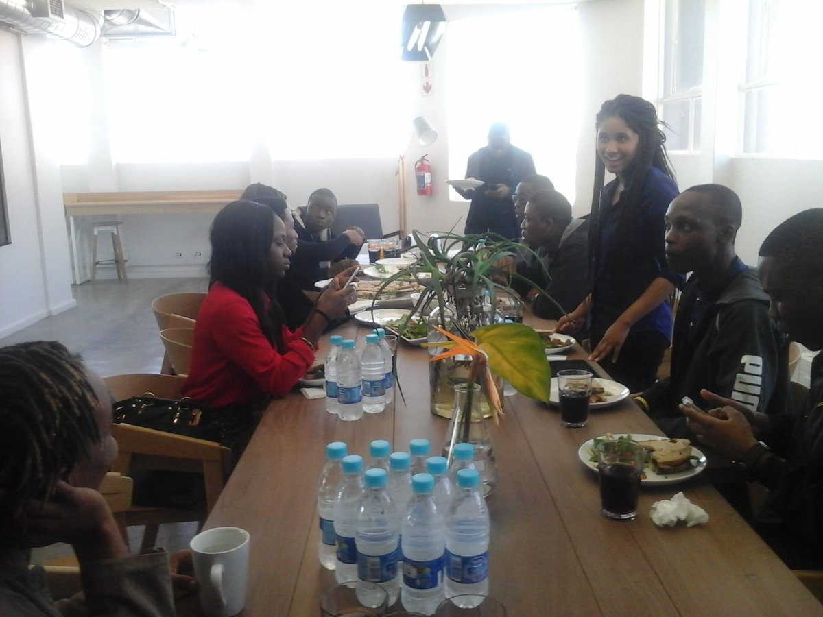 uctgsbsolutions's tweet photo. #MTNECbyJumia finalists  @pass_ng @VicobaApp @medrxapp  socialising over an #AfricanGenius lunch https://t.co/ga85MzzG0a